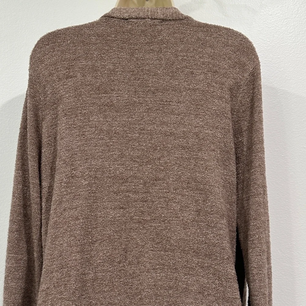 Barefoot Dreams CozyChic Lite  Brown Long Cardigan - Picture 10 of 13